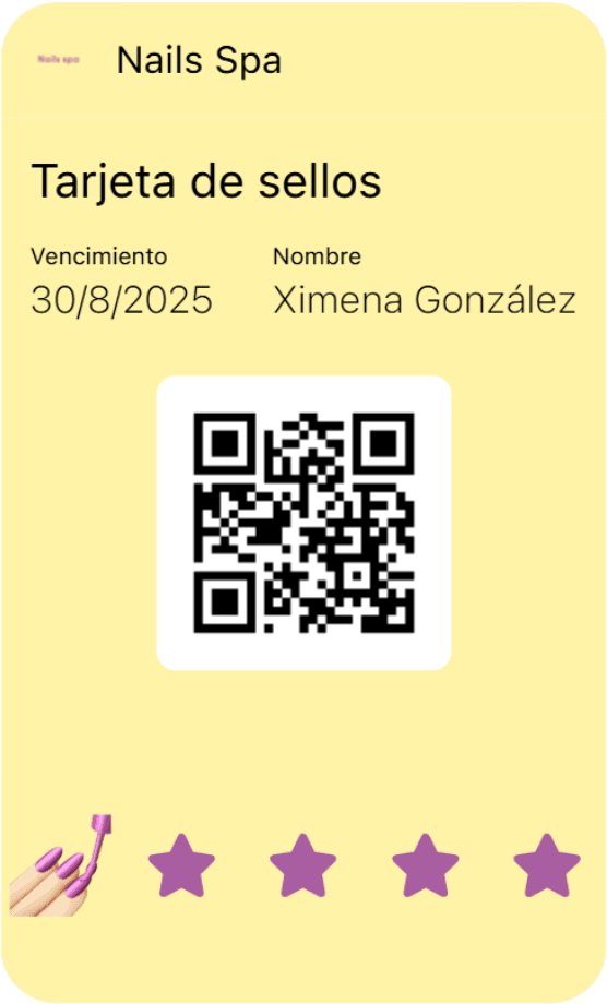 android wallet card nails spa